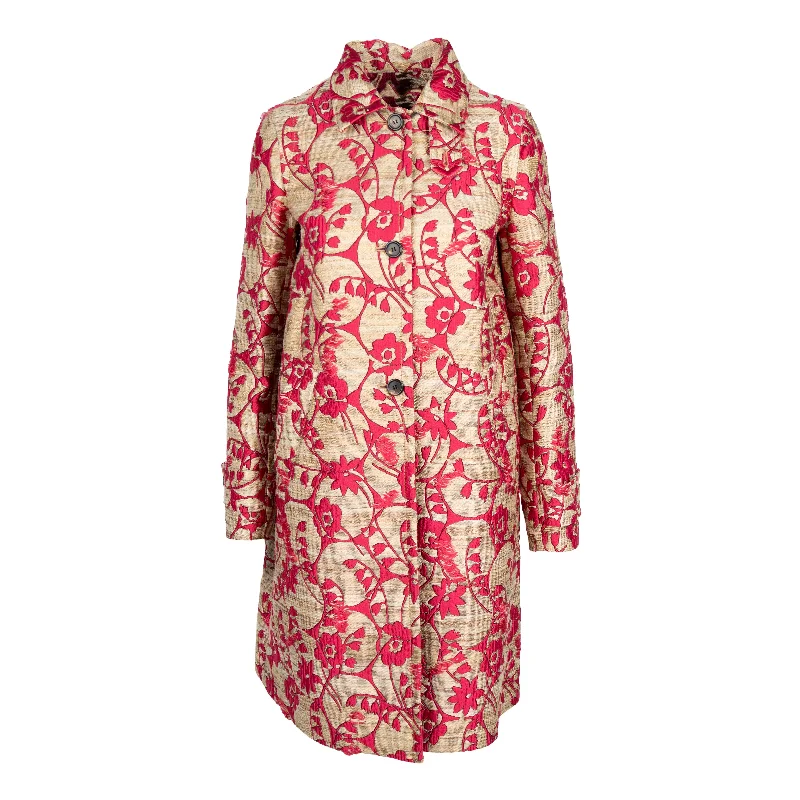 Holiday Sale Valentino Silk Blend Jacquard Coat - '10s