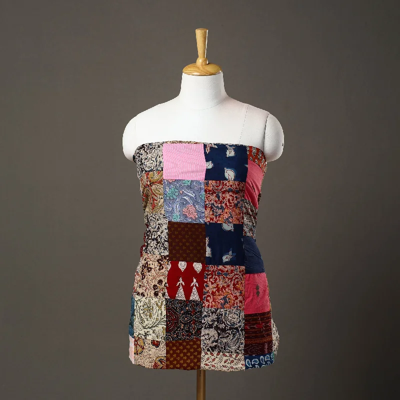 Stock Clearance Multicolor - Handcrafted Patchwork Cotton Kurta Material (3.25m) 21