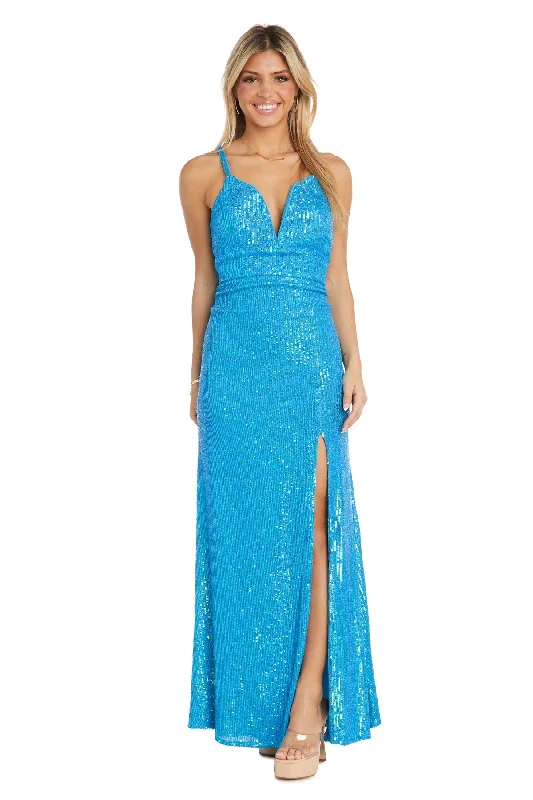 Stock Clearance Morgan & Co 12935P Long Sequin Formal Petite Prom Dress