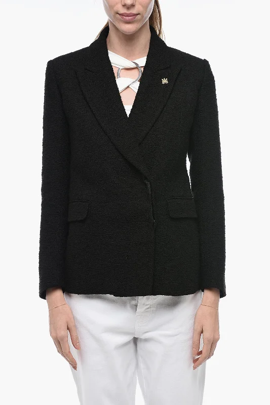Huge Savings Amiri Double-breasted Tweed Cotton Blend Blazer