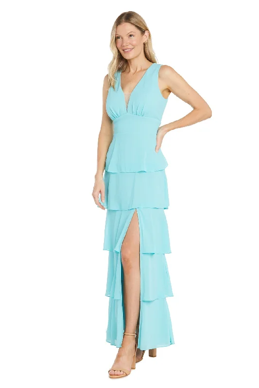 YEAR-End Sale R&M Richards 6189 Long Slit Formal Maxi Dress