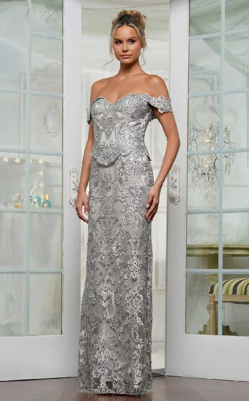 Year-End Clearance Rina di Montella RD3144 Plus Size Long Formal Peplum Dress