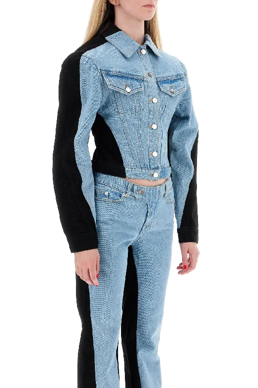 Act Now Mugler Bicolor Denim Jacket