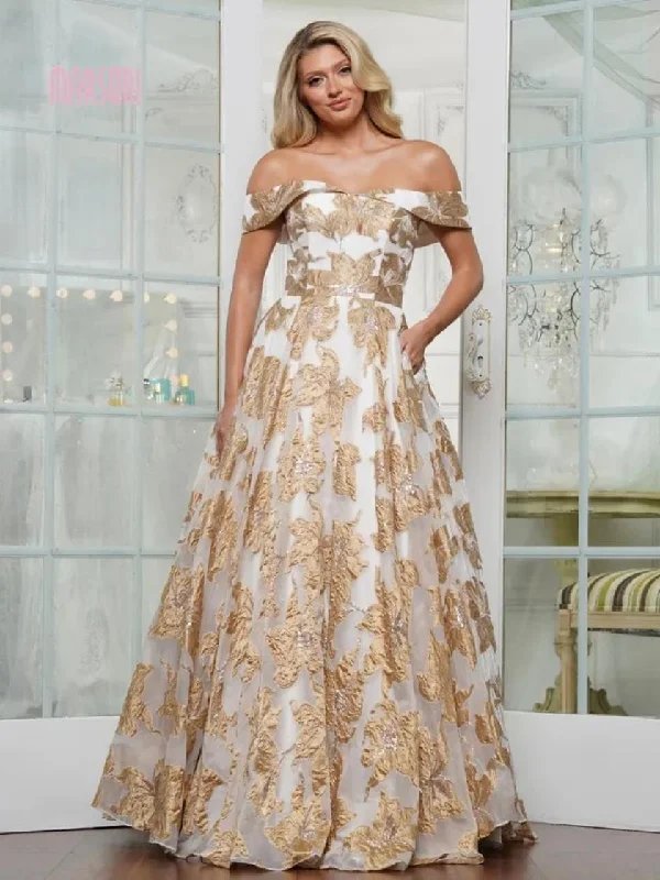 Savings Bonanza Marsoni MV1324 A Line Long Ball Gown Evening Formal Dresses