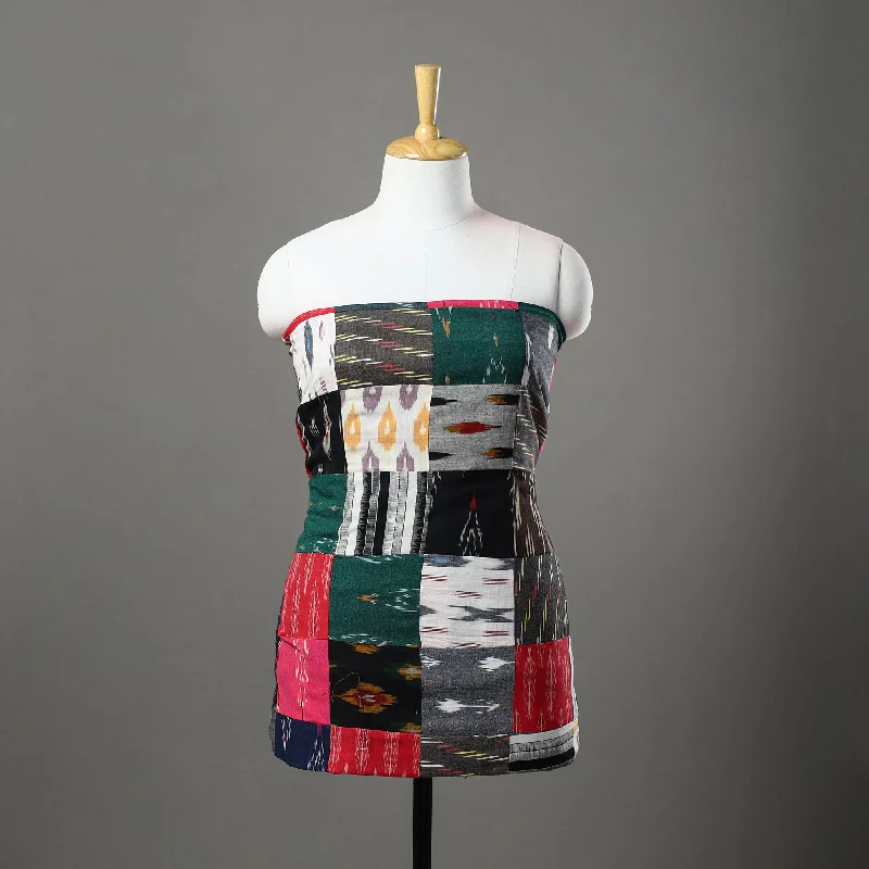 Massive Deals Multicolor - Patchwork Cotton Pochampally Ikat Kurta Material (2.7m) 35
