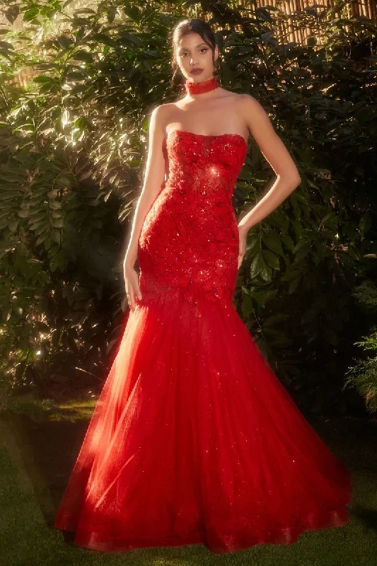 Limited Availability Andrea & Leo A1345 Glitter Formal Prom Long Mermaid Dress
