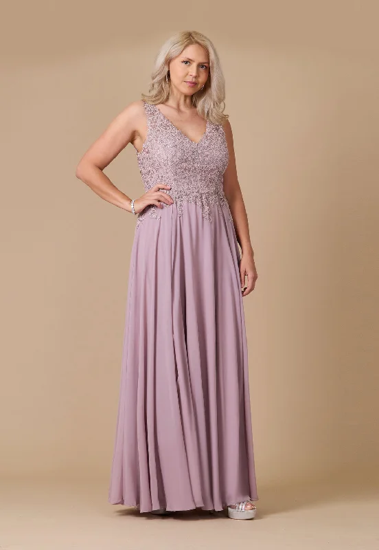 Weekend Flash Sale Long Formal Dress Plus Size Evening Gown Mauve