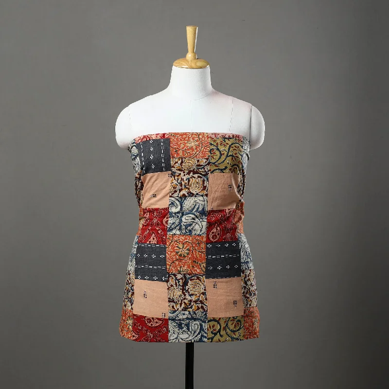 Closeout Sale Multicolor - Handcrafted Patchwork Cotton Kurta Material (2.7m) 52