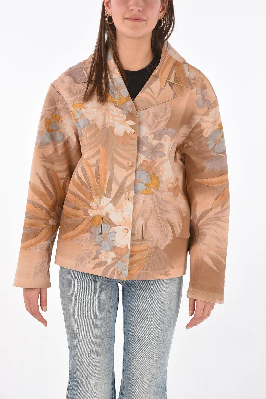 Blowout Sale Maison Margiela MM0 floral printed blazer with leather inner