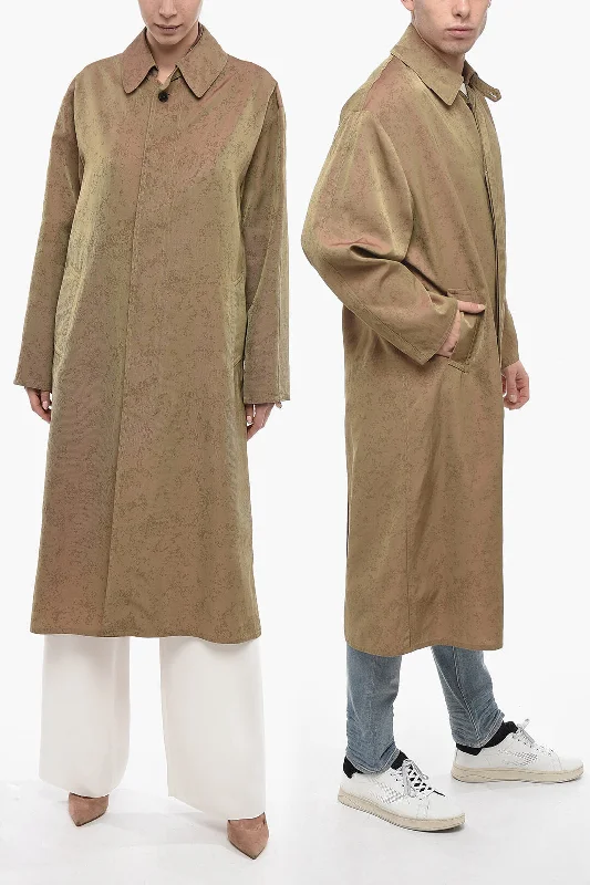 Epic Deals Maison Margiela UNISEX MM1 Viscose-blend Trench Coat with Hidden Placket
