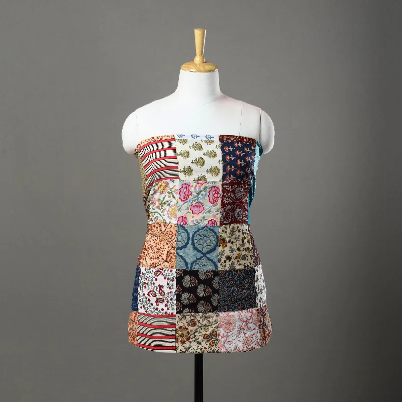 Deal Explosion Multicolor - Handcrafted Patchwork Cotton Kurta Material (2.6m) 45