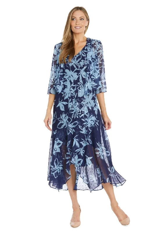 Today’s Deal R&M Richards 3013 Floral High Low Print Mother of the Bride Jacket Dress