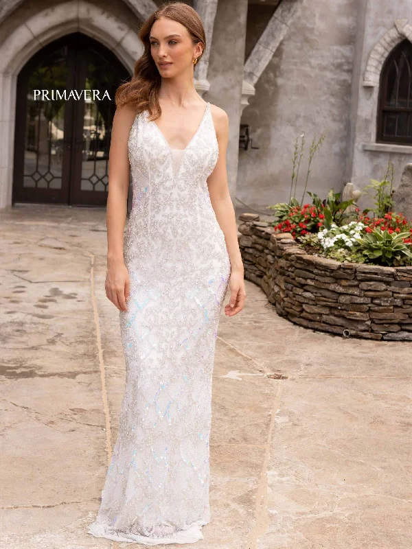 YEAR-End Sale Primavera Couture 3903 Long Fitted Formal Prom Dress