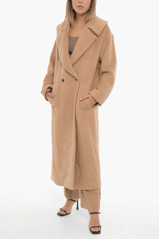 Clearance Event The Garment Solid Color BRUXELLES Double-Breasted Coat with Fringes
