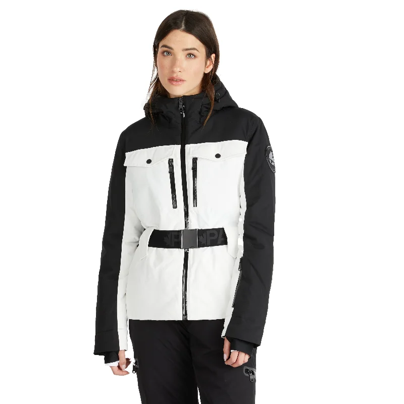 Markdowns Pajar Women's Gabbi Belted Ski Jacket with Fixed Hood