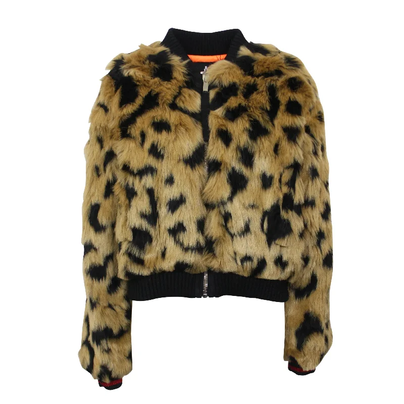 New Deals Marcelo Burlon Candies Fake Fur Jacket - Beige