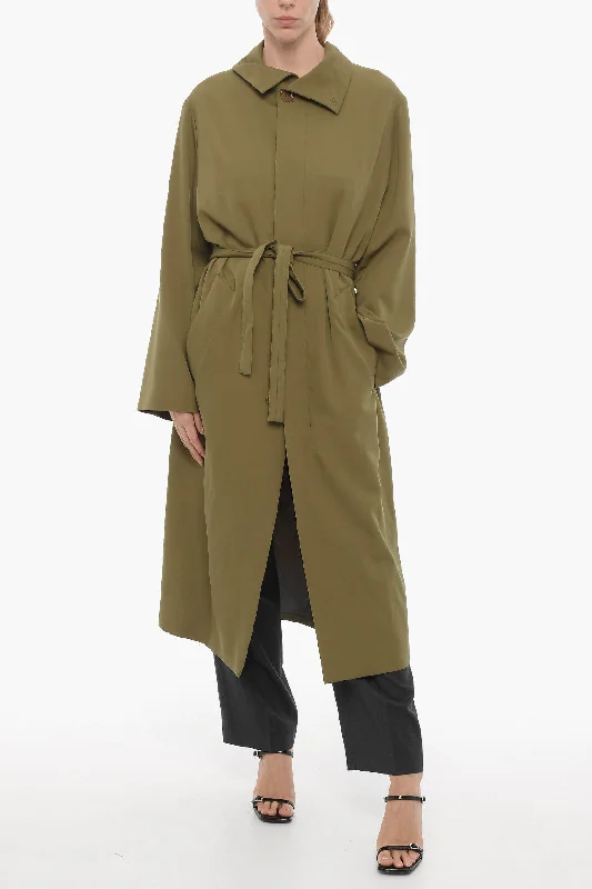 Buy More, Save More Lemaire Solid Color Virgin Wool Coat with Belt