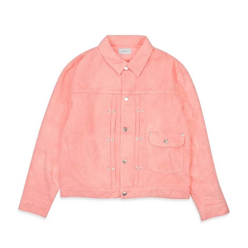 Buy Now TANAKA MID WASHED CLASSIC PINK SUN BLEACHED DENIM JACKET