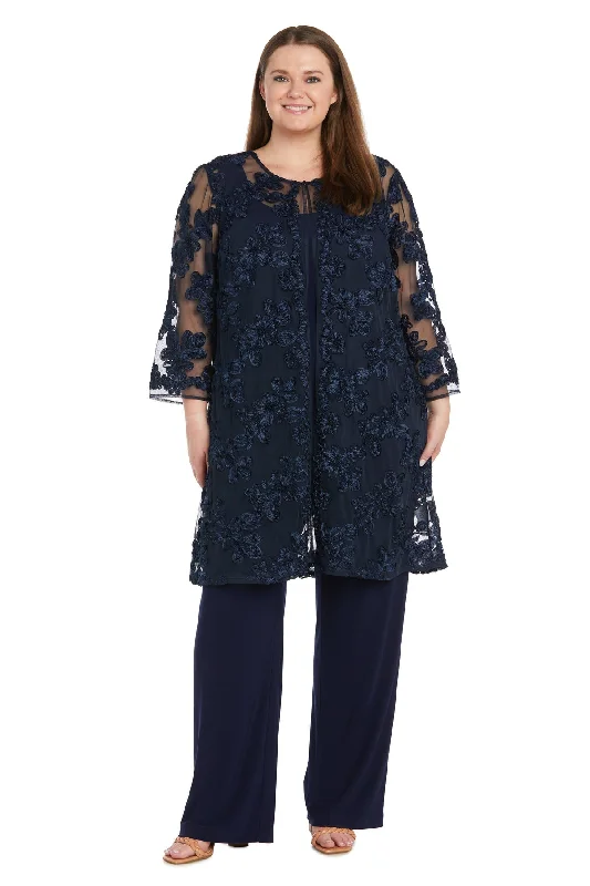 Fantastic Deals R&M Richards 3146W Long Plus Size Formal Floral Pantsuit