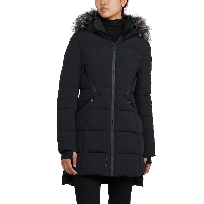 Huge Discounts Pajar Women's Pajar Women’s January Down Chevron Puffer with Detachable Hood Fur