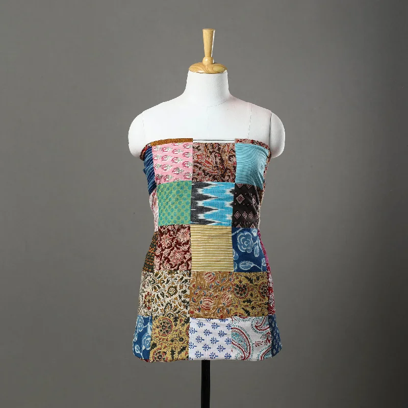 Loyalty Reward Multicolor - Handcrafted Patchwork Cotton Kurta Material (2.6m) 56