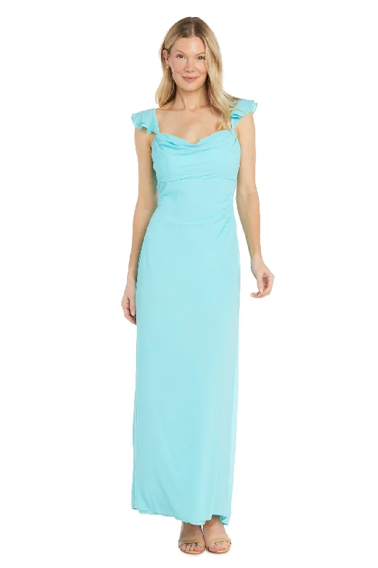 Price Cut R&M Richards 6190 Long Ruffle Formal Dress