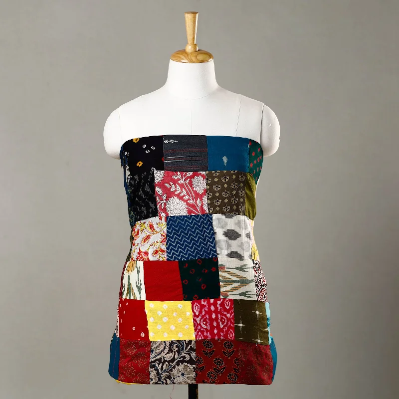 Best Bargains Multicolor - Handmade Tukdi Kaam Patchwork Cotton kurta Material - (2.3 meter) 28