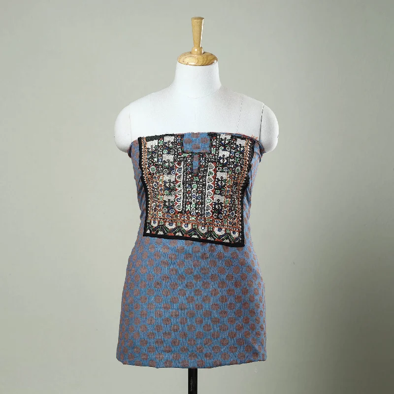 Hurry In Exclusive! Kutch Embroidery Work Cotton Kurta Material - 2.5 Meter
