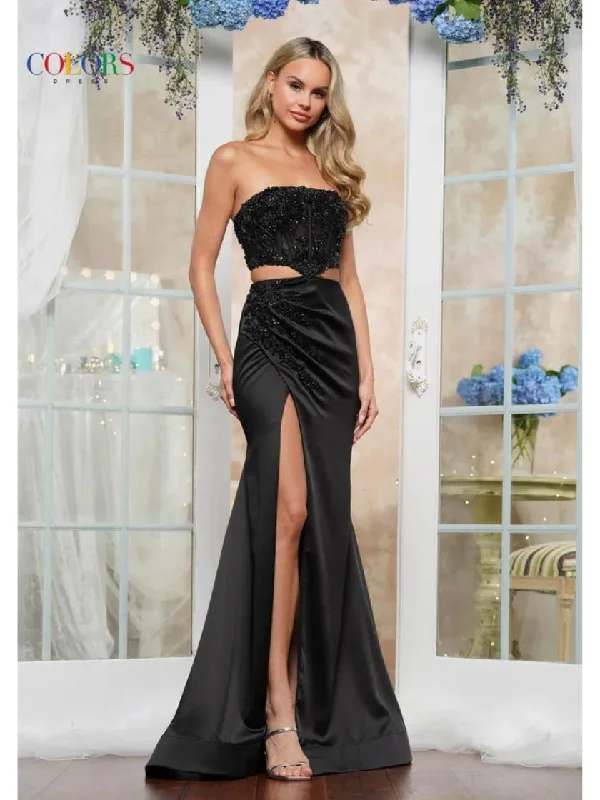 Act Fast Colors 3426 Fitted Formal Beaded Long Prom Dress
