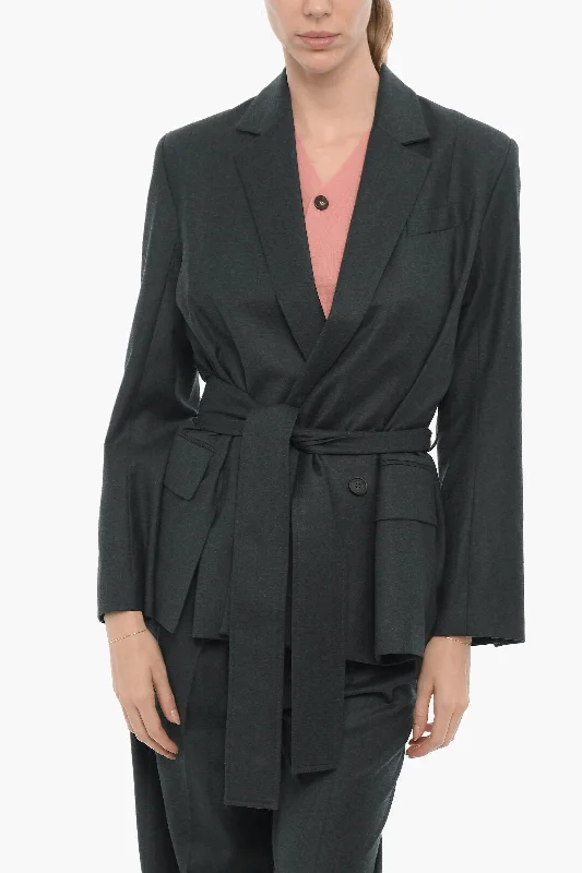 Daily Specials Eudon Choi Wool and Cashmere Double Breasted Blazer with Flap Pockets