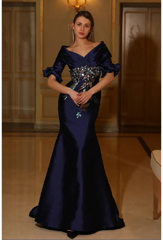 Bargain Bin Terani Couture 242M3368 Long Printed Formal Dress