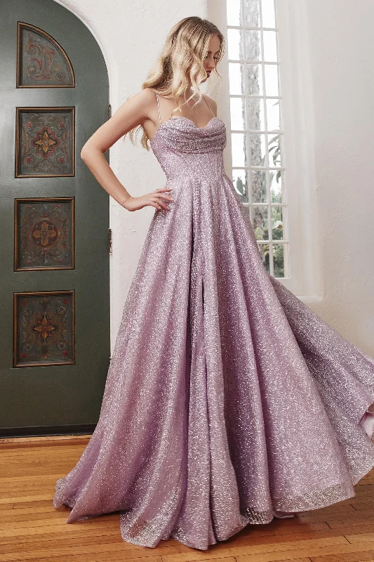 Best Bargains Cinderella Divine CD252 Sparkling Long Evening Prom Gown Lavender