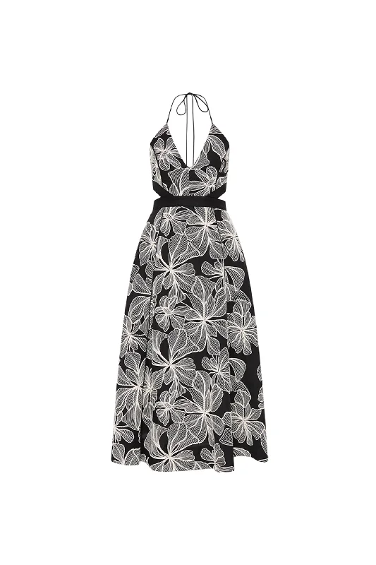 Stock Clearance Amira Halter Midi Dress