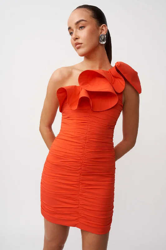 Fantastic Deals Jackie Asymmetric Mini Dress | Final Sale - Red