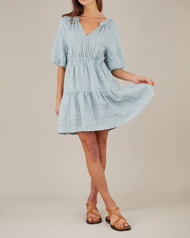 Daily Deals Pila Linen Mini Dress - Duckegg