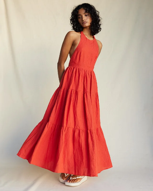 Doorbuster Deal Tularosa Maxi Dress - Persimmon