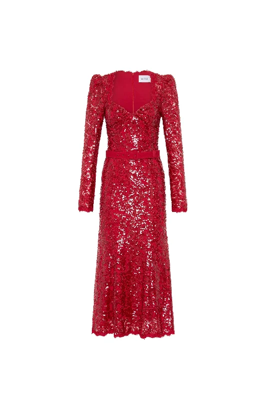 The Best Prices Leyla Long Sleeve Midi Dress