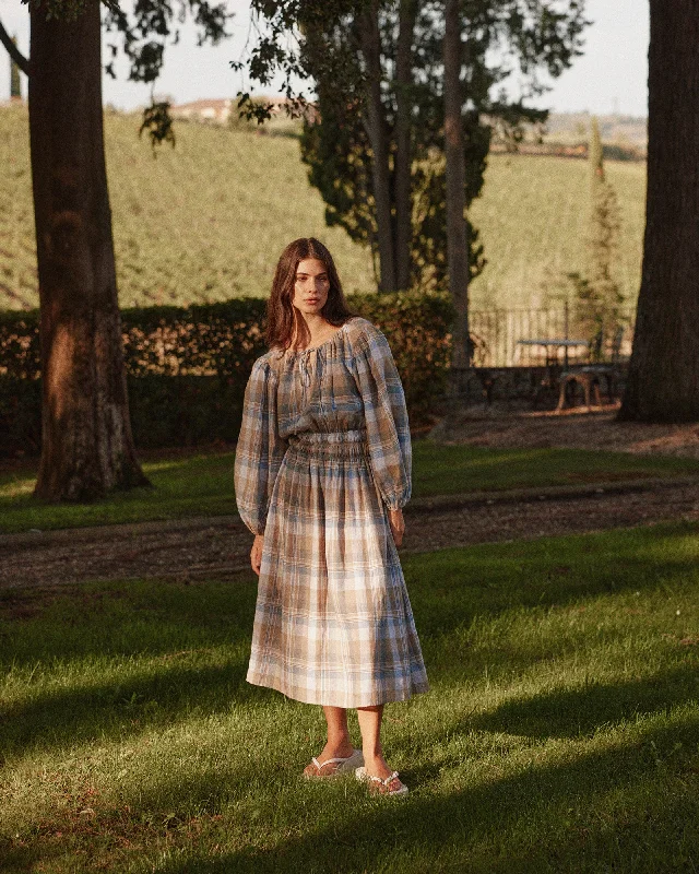 Reduced Prices Allegra Linen Plaid Dress