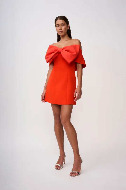 Best Bargains Molly Bow Mini Dress | Final Sale - Red
