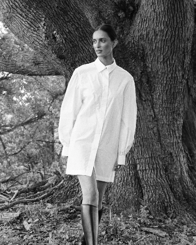 Amazing Deals Blythe Shirt Dress - White