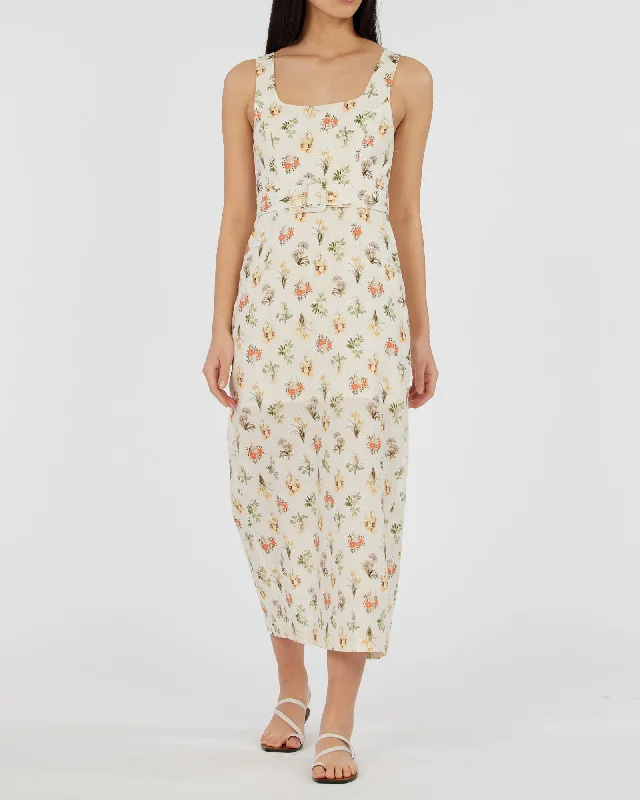 Low Prices Jardin Linen Midi Dress