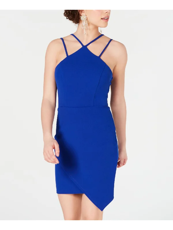 Value Deals SEQUIN HEARTS Womens Blue Sleeveless Body Con Dress