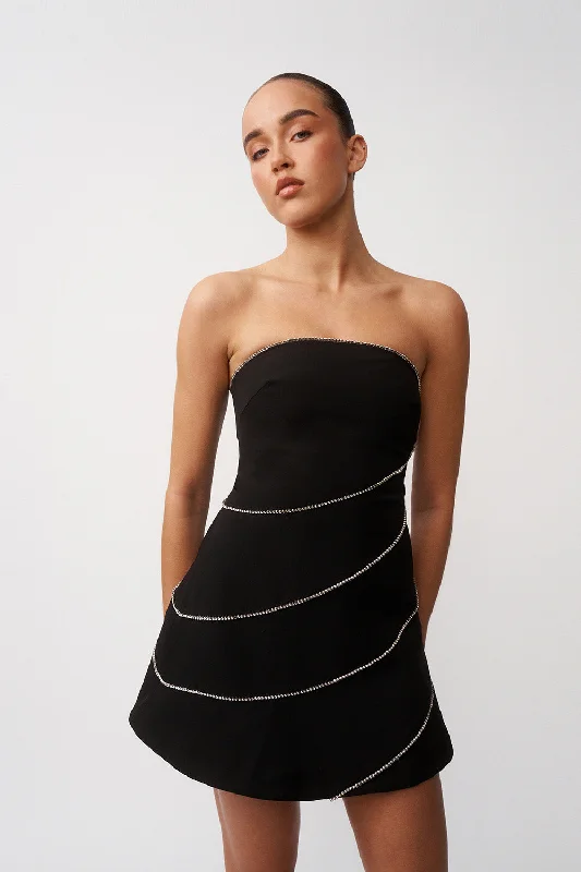 Act Fast Lucille Flip Mini Dress | Final Sale - Black
