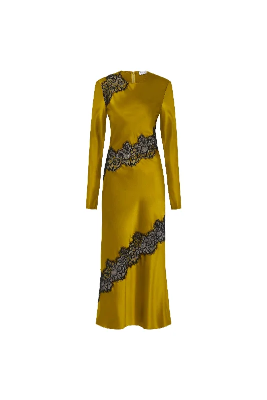 Overstock Selena Long Sleeve Midi Dress