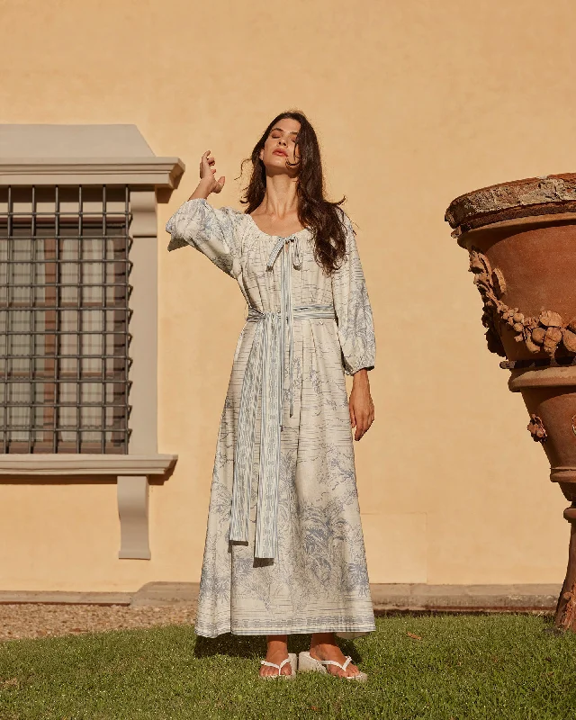 Steals and Deals Fresco Linen Maxi Dress