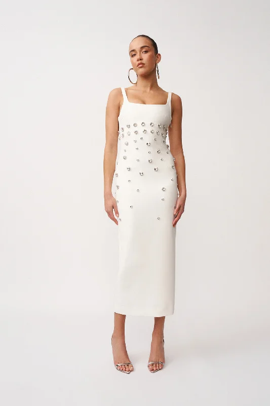 Reduced Prices Diana Diamond Ankle Dress | Final Sale - Ivory