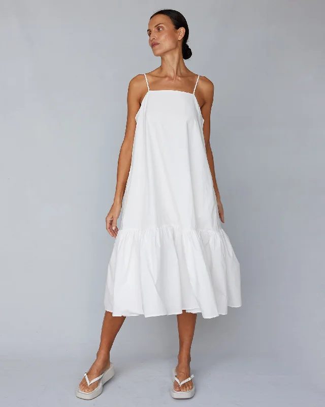 Bargain Prices Zadie Poplin Midi Dress - White