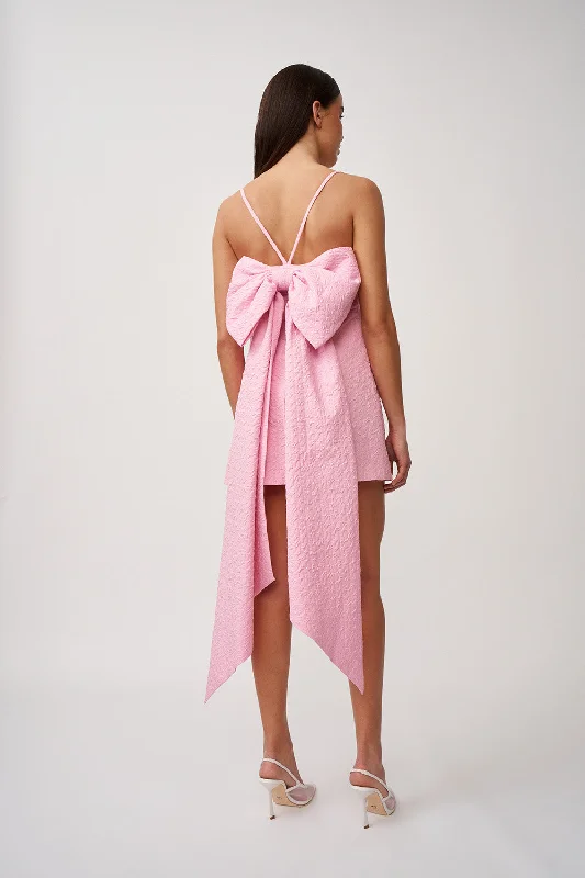 Crazy Savings Marilyn Bow Back Mini Dress | Final Sale - Pink