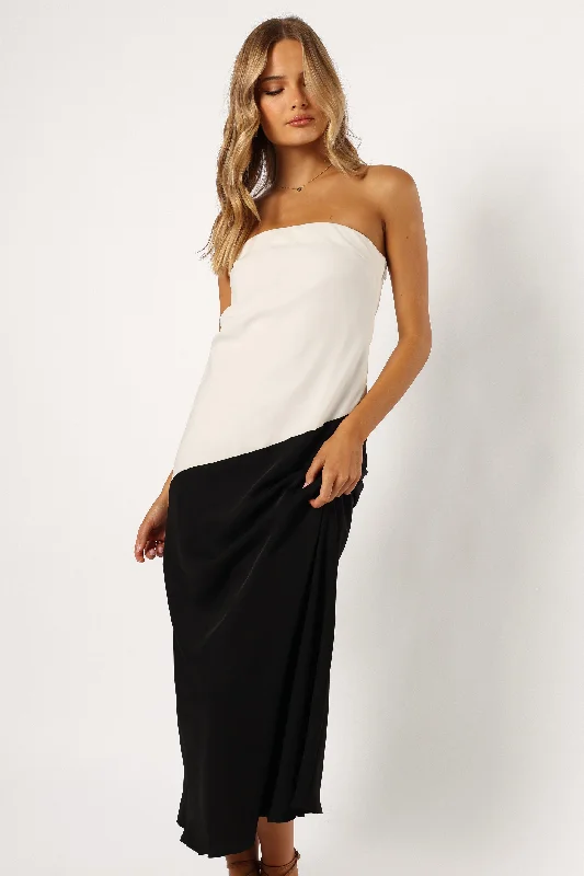 Extra Savings Joanna Maxi Dress - White Black