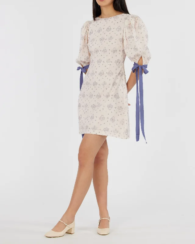 Unmissable Offer Blue Maiden Linen Mini Dress